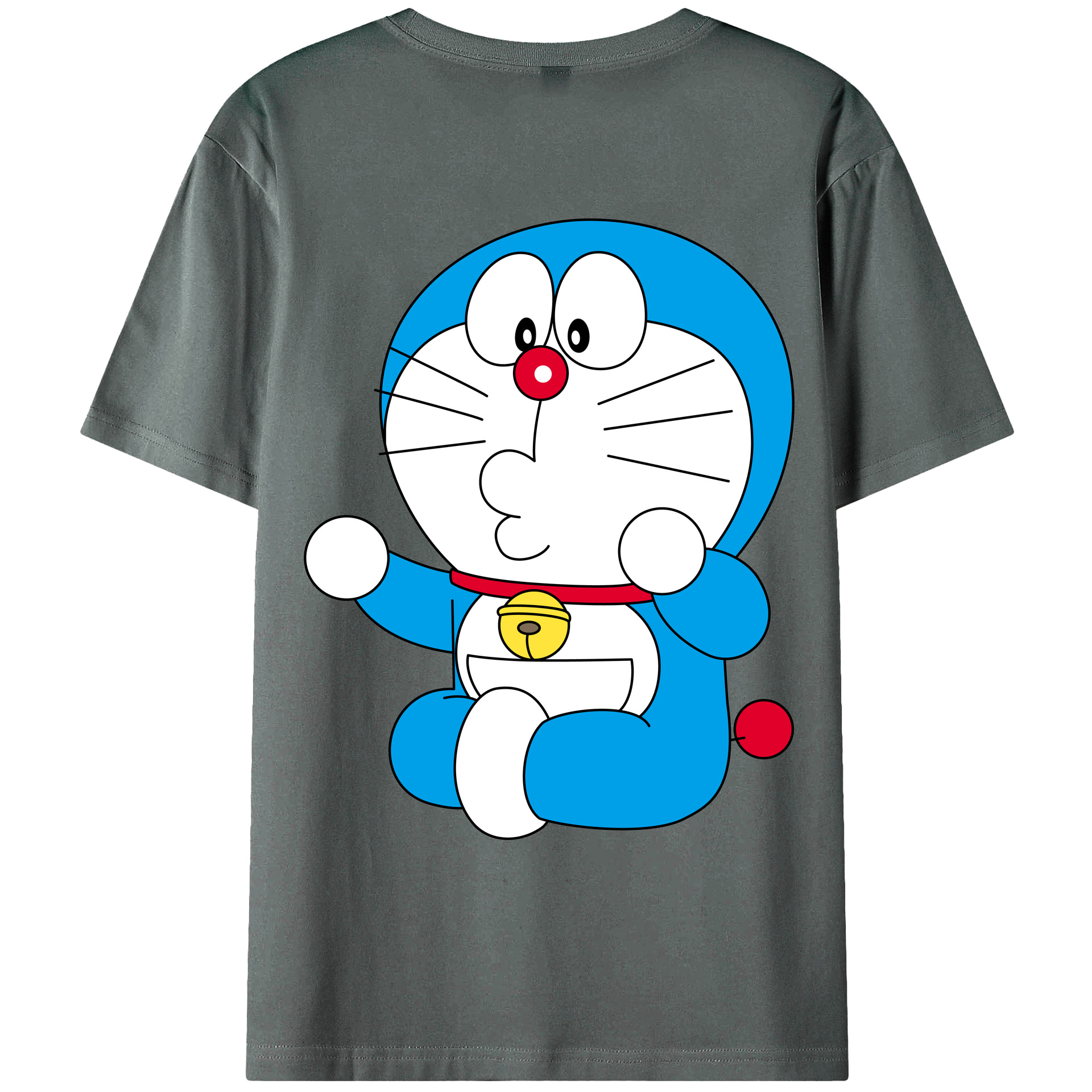 （画像用） ドラえもん Doraemon 綿100％ メンズ半袖Tシャツ（バックプリント） 通気性